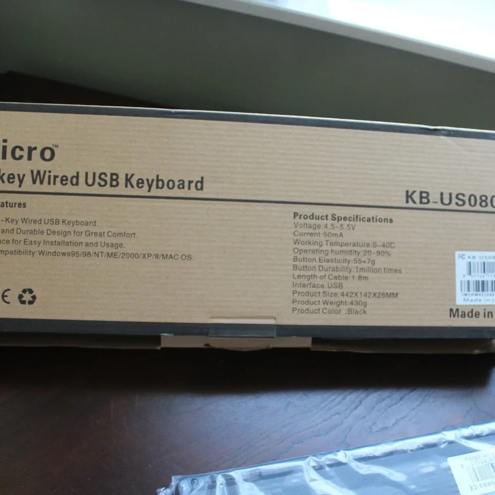 IMicro 104 Key Wired USB Computer Keyboard - NEW